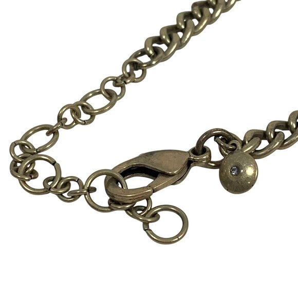 J.Crew Statement Bib Necklace Clear Rhinestone & Orange Lucite Crystal Choker - Picture 4 of 8